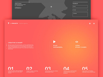 L-project web page agency creative page red site web