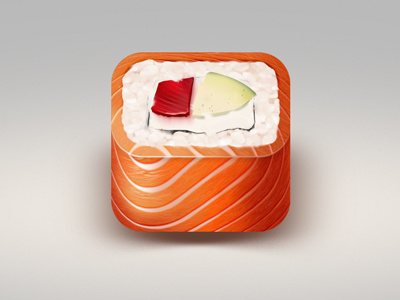 Auto Sushi App Icon. Final. app food icon japan roll sushi