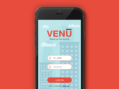 Venu Prevu app login mobile user interface