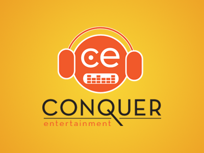 Conquer Entertainment brand identity logo music