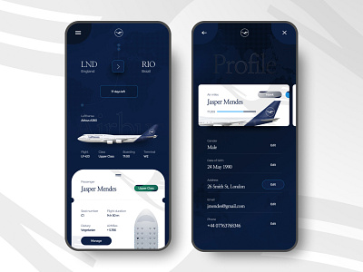 User Profile I Flight App I 006