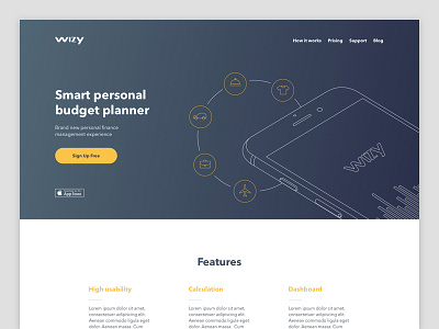 Daily UI #003 — Landing Page 003 dailyui design landing page money app