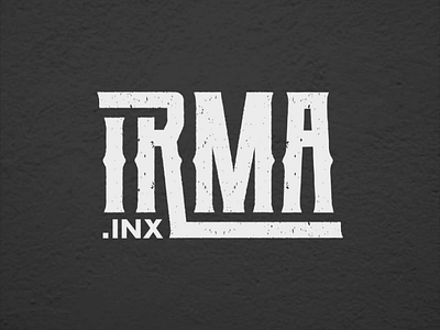 IRMA.INX custom wordmark vintage