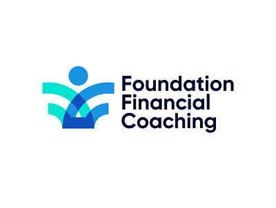 FOUNDATION FINANCIAL COACHING branding coach design designlogo finance foundation logo logotype modern simple simplemakeitperfect vector wealthy