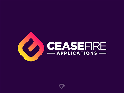 CEASEFIRE APPLICATIONS branding design designlogo fire logo logotype modern simple simplemakeitperfect technology