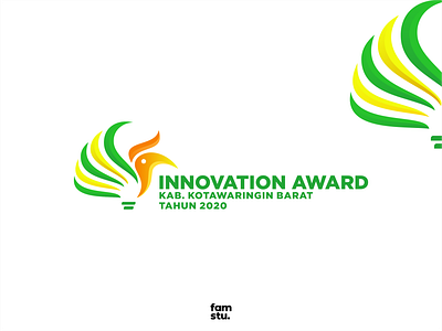 INNOVATION AWARD award bird borneo branding burung tingang design designlogo icon illustration indonesia innovation kotawaringin barat light bulb logo logotype modern pangkalan bun simple simplemakeitperfect