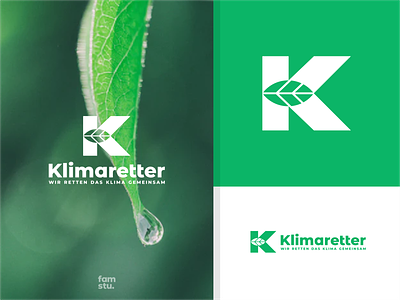 Klimaretter branding climate design designlogo illustration leaf letter k logo logotype modern recycle simple simplemakeitperfect