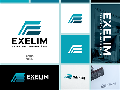 EXELIM branding design designlogo illustration letter e logo logotype modern real estate simple simplemakeitperfect