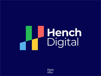 Hench Digital branding chart design designlogo digital agnecy illustration letter h logo logotype modern online marketing simple simplemakeitperfect social media marketing