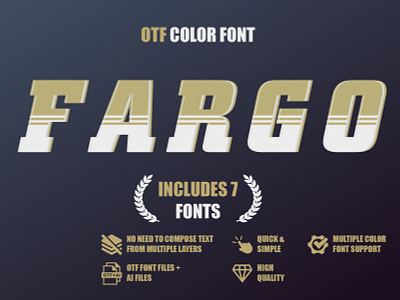 OTF color font - Fargo 3d font amazing font beauty fonts color fonts colorful fonts cool font custom fonts decorative sans serif display fonts elegant font font bold font premium headline font minimal otf font popoular serif typedesign