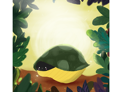 A little shy but very cool! 🐢😎 artist childrenillustration design digitalart graphic design illustration illustration artist photoshop turtle