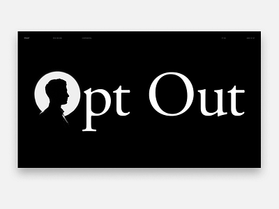 Opt Out blockchain design individual presentation silhouette spotlight