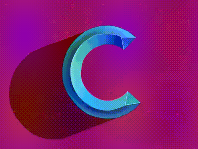 C 3d art alphabet logo procreate typography