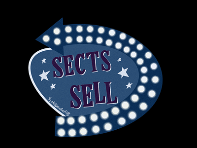 Sects Sell series logo 1950s advertisement brand instagram lights logo procreate retro series signs
