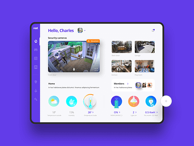 21 Home Monitoring Dashboard Daily UI dailyuichallenge dashboard ui icon design illustration sketch ui vector webdesign