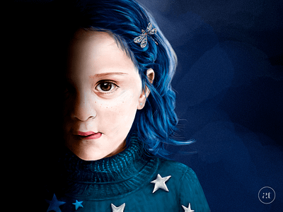 Coraline digital art digital illustration digital painting illustration