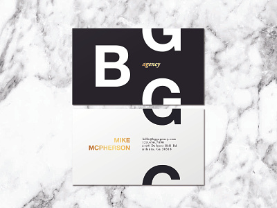 BGG biz cards brand design identity logo typography