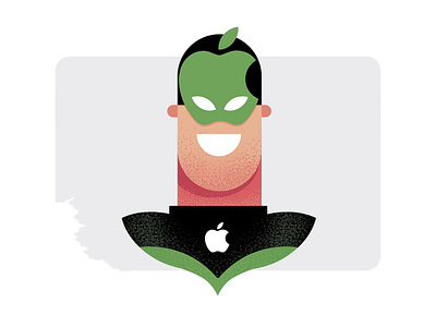 AppleMan character character design design hero illustration simple superhero