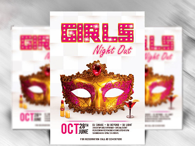 Girls Night Out Flyer Psd Template Dribble