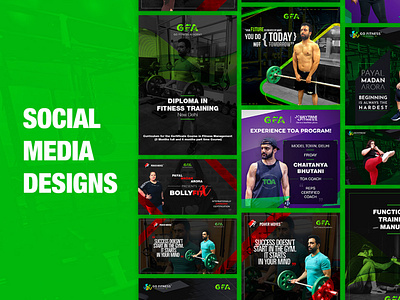 Social Media Designs - GoFitness Academy design socialmedia uidesign uiux