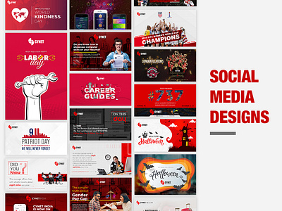 Cynet Systems - Social Media Designs branding design socialmedia typography uidesign