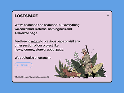 Lostspace 404 Page 404 page daily ui daily ui dailyui design ui web webdesign website
