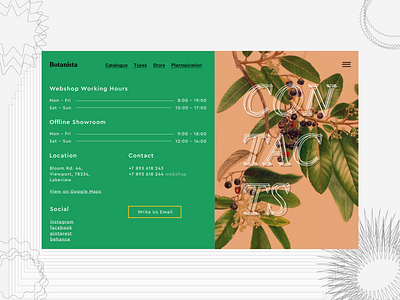 Botanista Contacts Page
