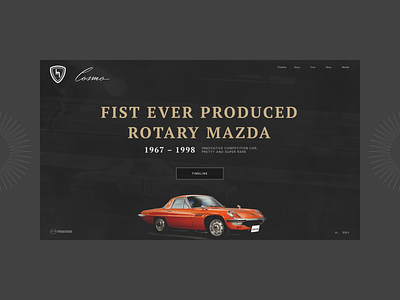 Mazda Cosmo Page automobile car daily ui dailyui design history landing page mazda ui web webdesign website