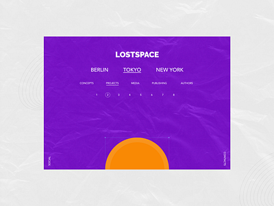 Lostspace Page dailyui design layout logo purple web webdesign website