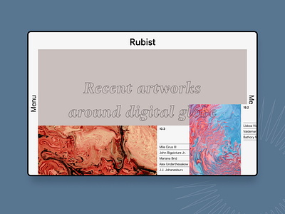 Rubist First Page with updates artwork clean concept dailyui design layout logo minimal minimalism photo photo art unsplash web webdesign website