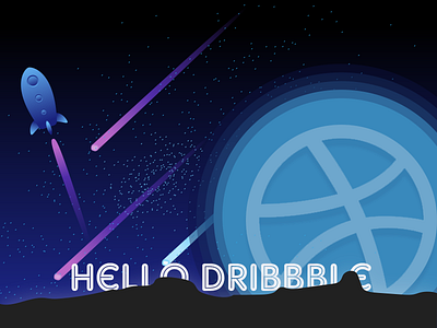 Hello Dribbble! dribbble weak welcome shot