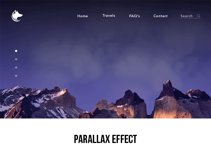 Parallax adventure after effects animation design dream fredy sosa landing page logo motion graphic mountains parallax site travel trip type ui ux website