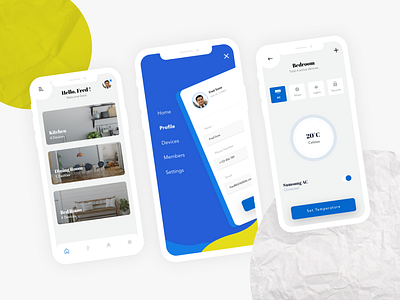 Home Controller app cold control controller daily ui fredy sosa furniture heat home house mobile ui ux