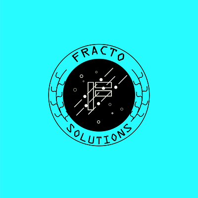 Fracrto branding flat icon logo typography