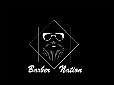 Beard branding flat icon logo