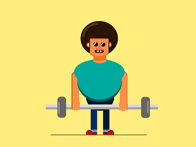 Wheight Lifter art direction branding design flat flat illustration flatdesign illustration