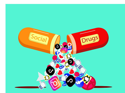 Social Drugs animation art direction branding creative design design flat flatdesign graphic icon illustration illustrator ui vector