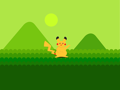 Pikachu1 animation art direction branding creative design creative direction design flat flatdesign graphic icon identity illustration illustrator logo ui