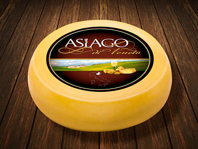 Asiago di Veneto Premium Italian Cheese asiago cheese food food label italian label labels premium typography veneto