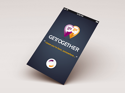 Get Together App loading app application branding loading logo page starting together vector