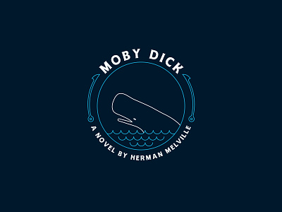 Moby Dick Badge badge book illustration moby dick
