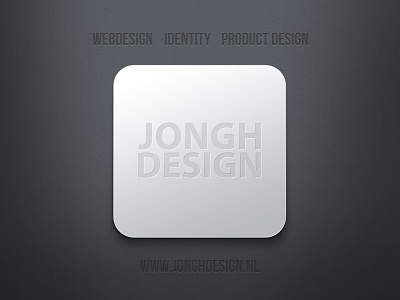 JONGHDESIGN logo as tile app icon black graphic design icon logo white