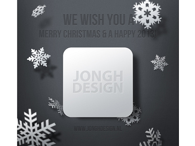 JONGHDESIGN Christmas Card christmas flakes new year photoshop snow