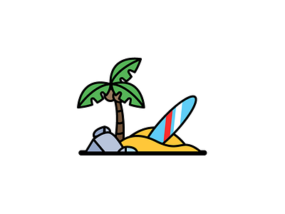 Holiday beach holiday icon ocean summer