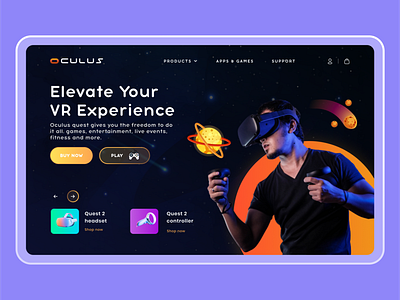 Oculus Virtual Reality Landing Page