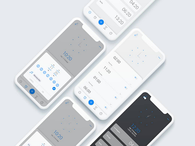 Clock App redesign clock app dark minimalist.