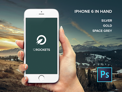 FREE: iPhone 6 in hand PSD mockup