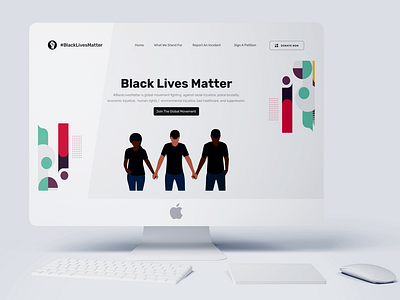 Black Lives Matter Redesigned Landing Page Concept