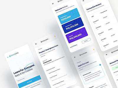 Loan Mobile Landing Page & Dashboard