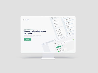 SpurtX Workspace - Landing Page consultant consulting dailui design freelance jira milestones minimal new pm product management project management projects tasks trello ui uid ux uxui web